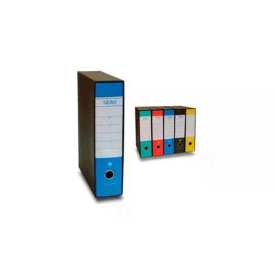 Brefiocart 0201150R – 12 raccoglitori a leva rossi, formato protocollo, dorso 8 cm