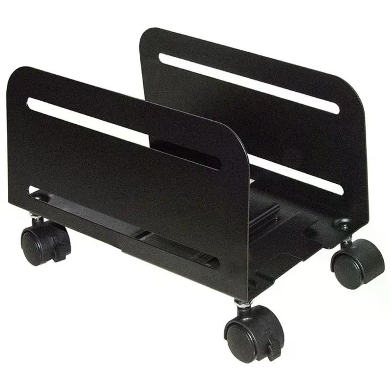 Link LKSUPF – Carrellino porta PC regolabile con 4 ruote, nero