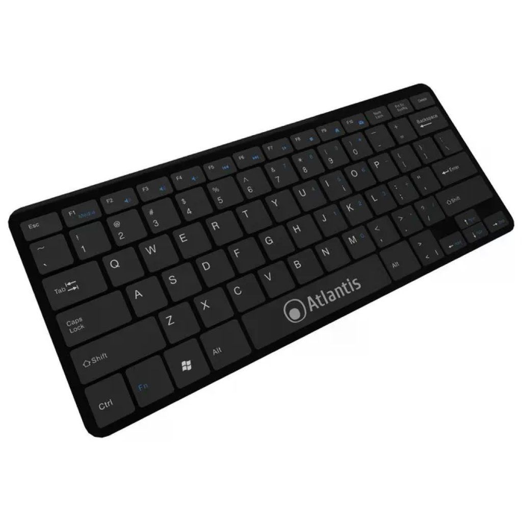 Atlantis Argo 900 Tastiera Mini USB QWERTY Italiana 78 Tasti Nera