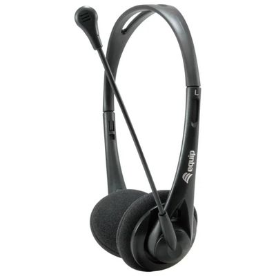 CONCEPTRONIC Equip 245302 Cuffie Circumaurali con Microfono, Jack 3,5 mm, Cavo 2 m, Nero CONCEPTRONIC Equip 245302 Cuffie Circumaurali con Microfono, Jack 3,5 mm, Cavo 2 m, Nero
