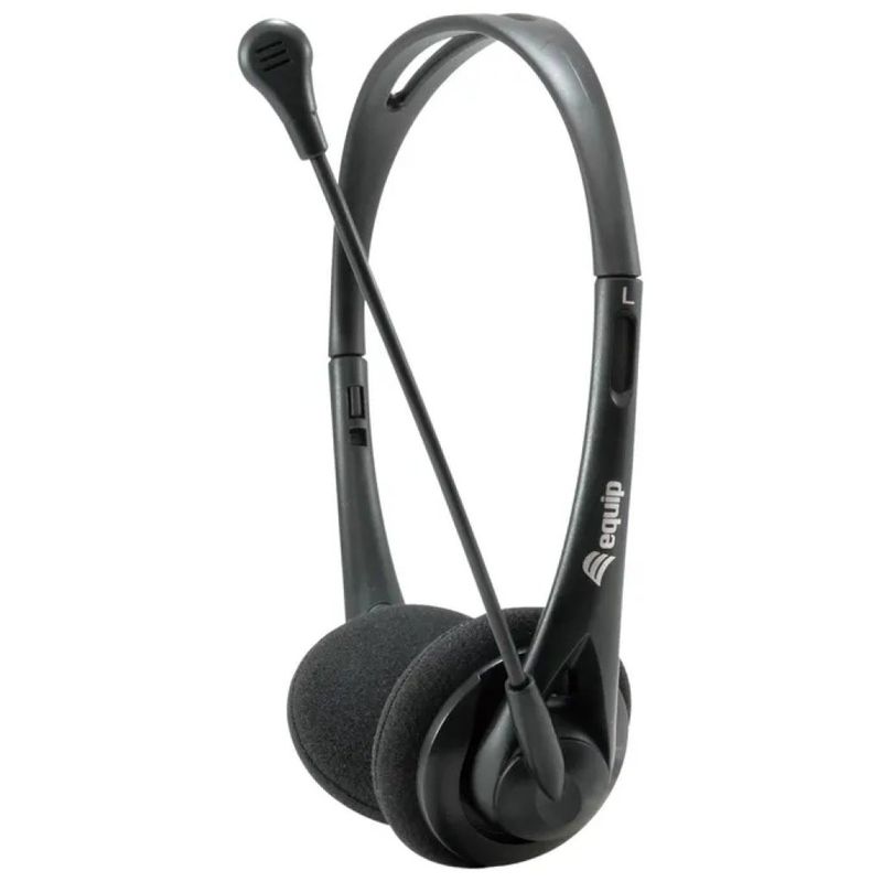CONCEPTRONIC Equip 245302 Cuffie Circumaurali con Microfono, Jack 3,5 mm, Cavo 2 m, Nero CONCEPTRONIC Equip 245302 Cuffie Circumaurali con Microfono, Jack 3,5 mm, Cavo 2 m, Nero