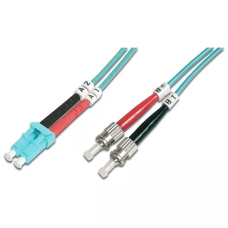 DIGITUS Cavo Fibra Ottica Duplex LC-ST OM3 Multimodale 50/125 µm, 5 m