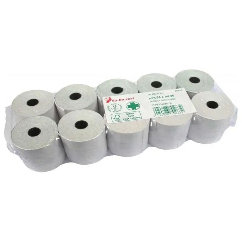 SA.BA.CART Sabaplus Carta Termica BPA Free 80 mm x 80 m, Confezione da 5 Rotoli SA.BA.CART Sabaplus Carta Termica BPA Free 80 mm x 80 m, Confezione da 5 Rotoli