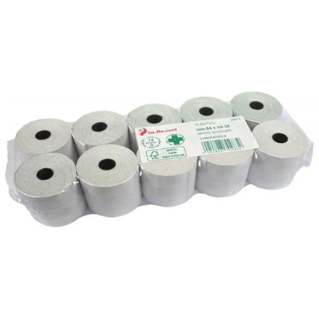 SA.BA.CART 3166080080CK Sabaplus Rotoli Carta Termica per Registratore di Cassa 80 mm x 80 m 55 g SA.BA.CART 3166080080CK Sabaplus Rotoli Carta Termica per Registratore di Cassa 80 mm x 80 m 55 g