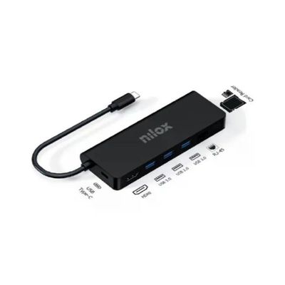 Nilox NXDSUSBC04 Dock USB-C 8 in 1 con HDMI 4K Nilox NXDSUSBC04 Dock USB-C 8 in 1 con HDMI 4K