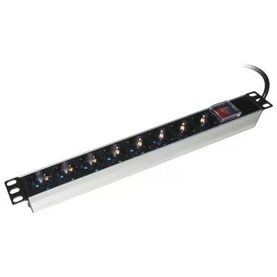 LINK LKMP08S Multipresa Rack 19" con 8 Prese Schuko, 16A, 3500W