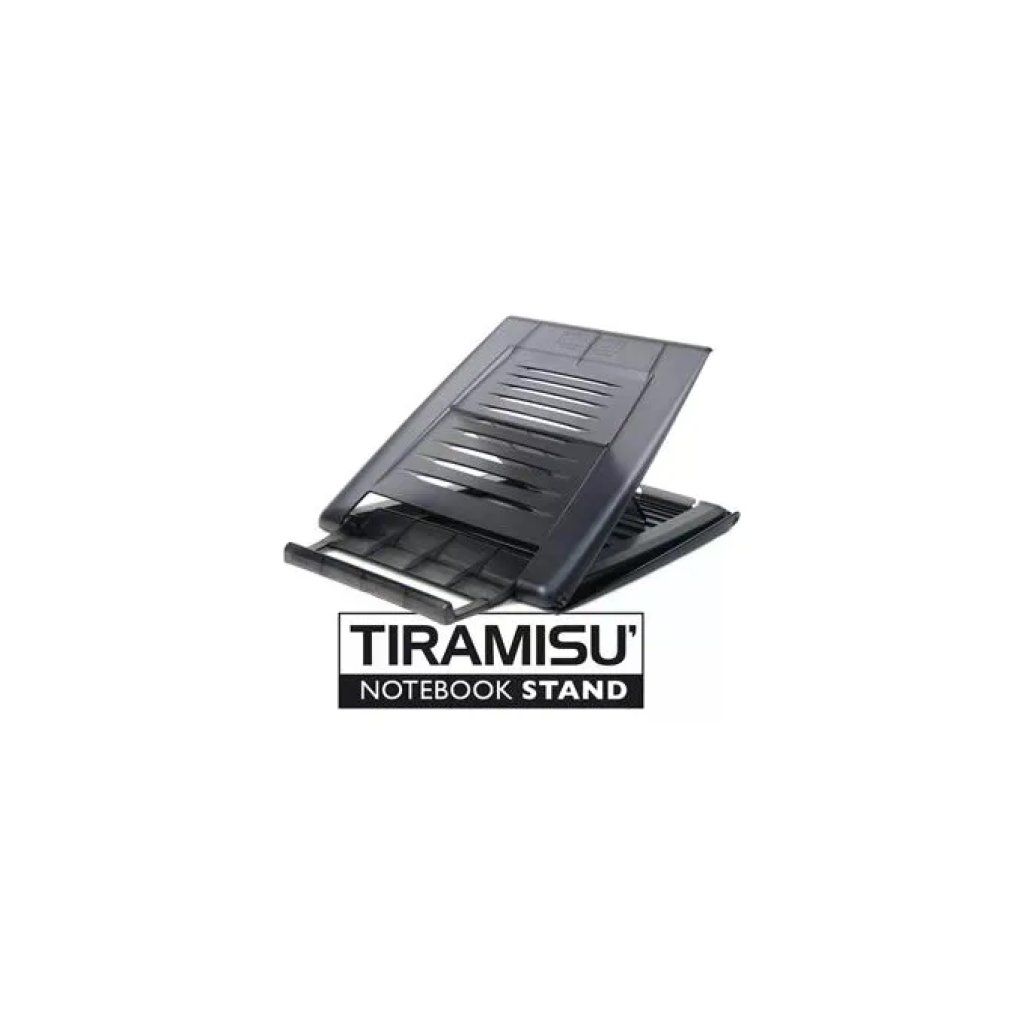 Hamlet XTMS100 Tiramisù - Supporto ergonomico per notebook fino a 17 pollici, 3 posizioni, nero