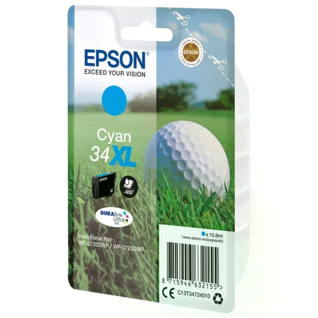 Epson 34XL Ciano Cartuccia Originale Alta Capacità