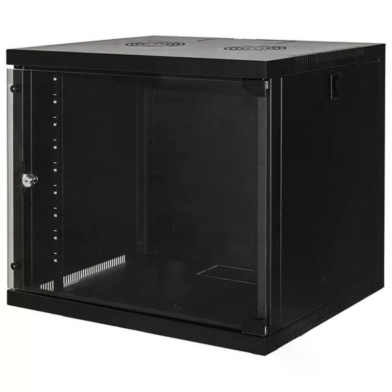 LINK LK1909UN Armadio Rack da Parete 19″ 9U Nero con Porta in Vetro LINK LK1909UN Armadio Rack da Parete 19″ 9U Nero con Porta in Vetro