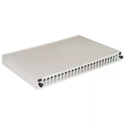 LINK LK24FOD Pannello Fibra Ottica Rack 19” 1U, 24 Porte SC Duplex, Profondità 25 cm, Grigio
