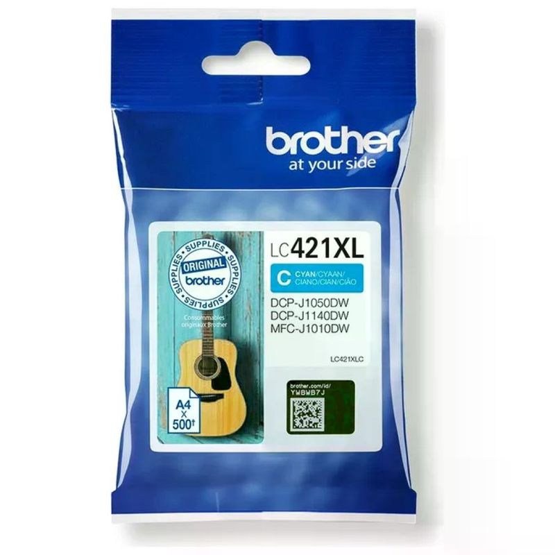 Brother LC421XLC Cartuccia Originale XL Ciano, fino a 500 pagine