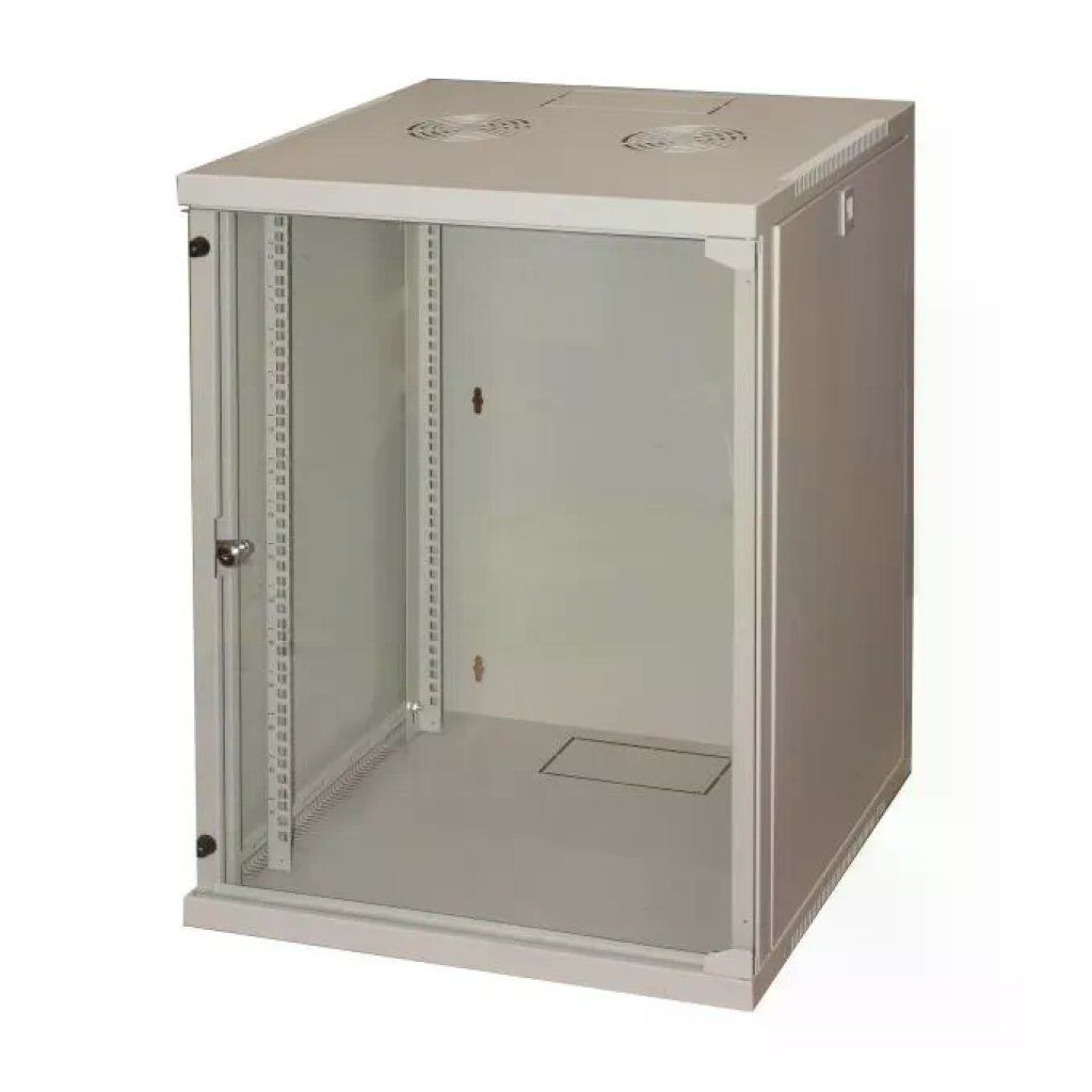 LINK LK1915UG Armadio Rack da Parete 19″ 15U, Grigio, Porta in Vetro
