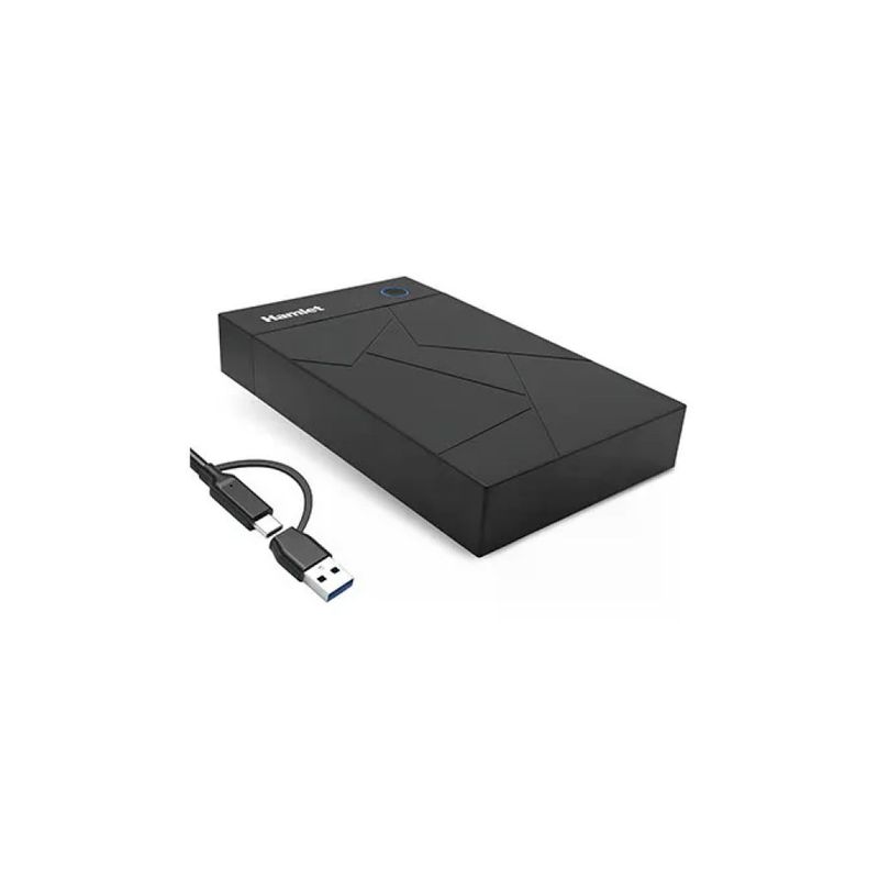 Hamlet HXD3U6G-AC Box Esterno per HDD SATA 3,5” USB-C e USB-A
