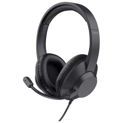 Trust Ayda Max 25461 – Cuffie USB cablate over-ear con microfono, nere Trust Ayda Max 25461 – Cuffie USB cablate over-ear con microfono, nere