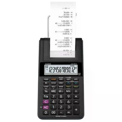 Casio HR-8RCE Calcolatrice Scrivente Portatile 12 Cifre, Nero Casio HR-8RCE Calcolatrice Scrivente Portatile 12 Cifre, Nero