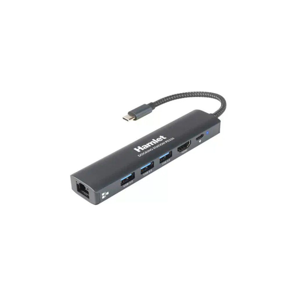 Hamlet HDKC-PD220 Docking Station USB-C 8-in-1, HDMI 4K, Power Delivery 100W Hamlet HDKC-PD220 Docking Station USB-C 8-in-1, HDMI 4K, Power Delivery 100W