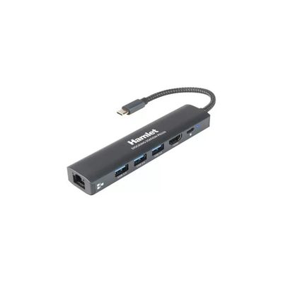 Hamlet HDKC-PD220 Docking Station USB-C Power Delivery 100W HDMI 4K 3840x2160 3xUSB