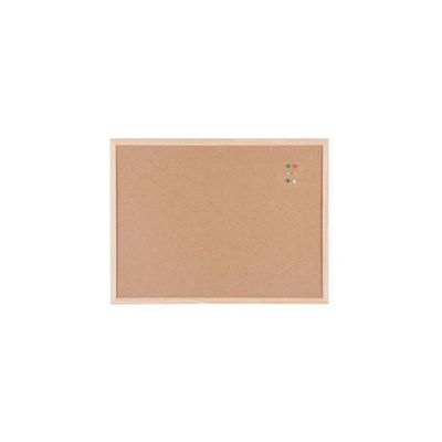 Bi-Office Bacheca in Sughero con Cornice in Pino, 60 x 45 cm