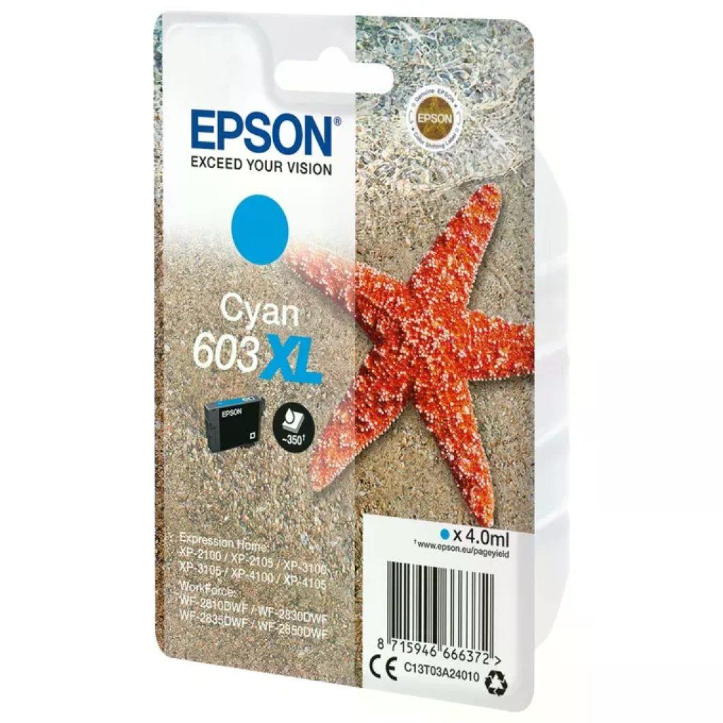 Epson Cartuccia Epson 603XL Ciano Originale ad Alta Capacità