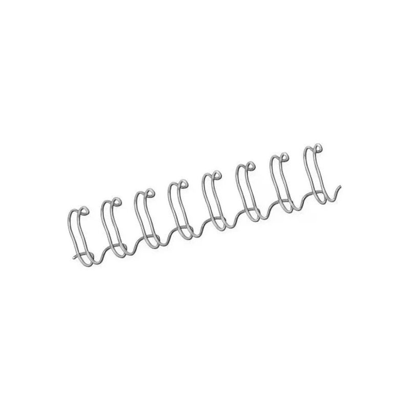 Fellowes 54451 – 100 dorsi metallici per rilegatura, 8 mm, argento