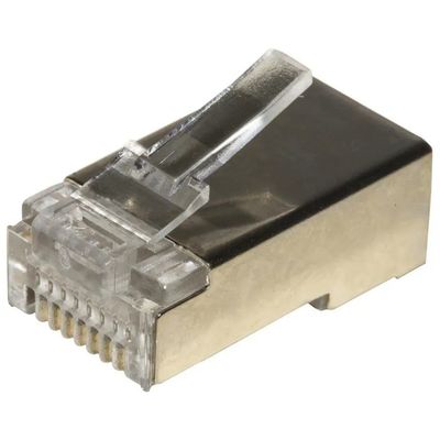 LINK Connettori RJ45 schermati Cat 5e per cavi solidi, 100 pezzi LINK Connettori RJ45 schermati Cat 5e per cavi solidi, 100 pezzi