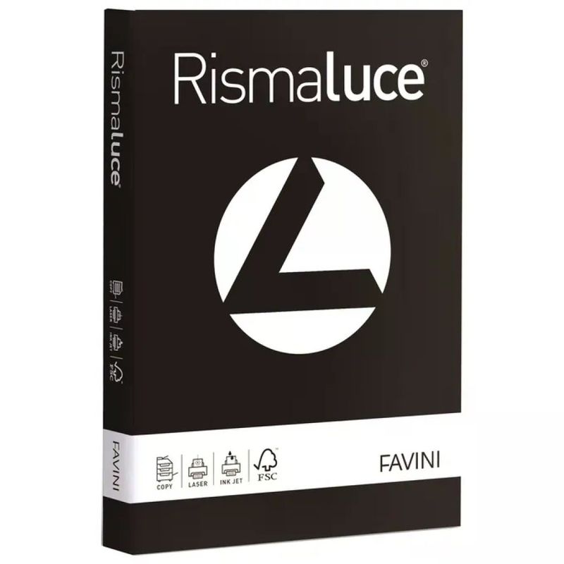CARTOTECNICA FAVINI Favini Rismaluce 200 – Carta nera Colori Forti