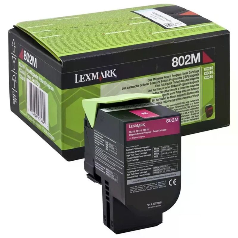 LEXMARK Toner Originale Lexmark 802M Magenta 80C20M0 – 1.000 Pagine