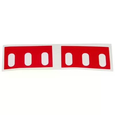 LINK LK100XXLR – Etichette rosse per multiprese rack 19", 5 coppie