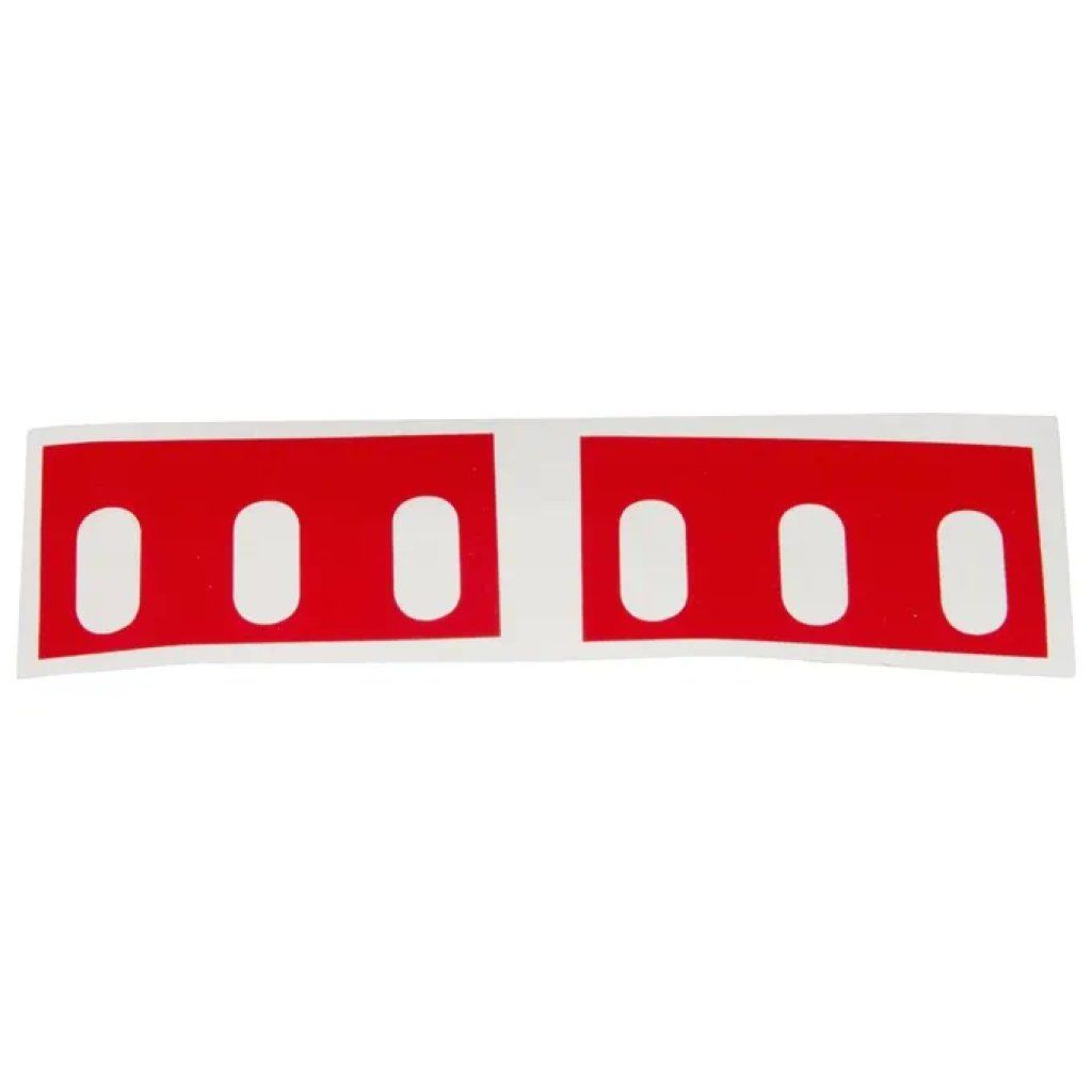 LINK Etichette Adesive Rosse per Multiprese Rack 19" – 5 Coppie