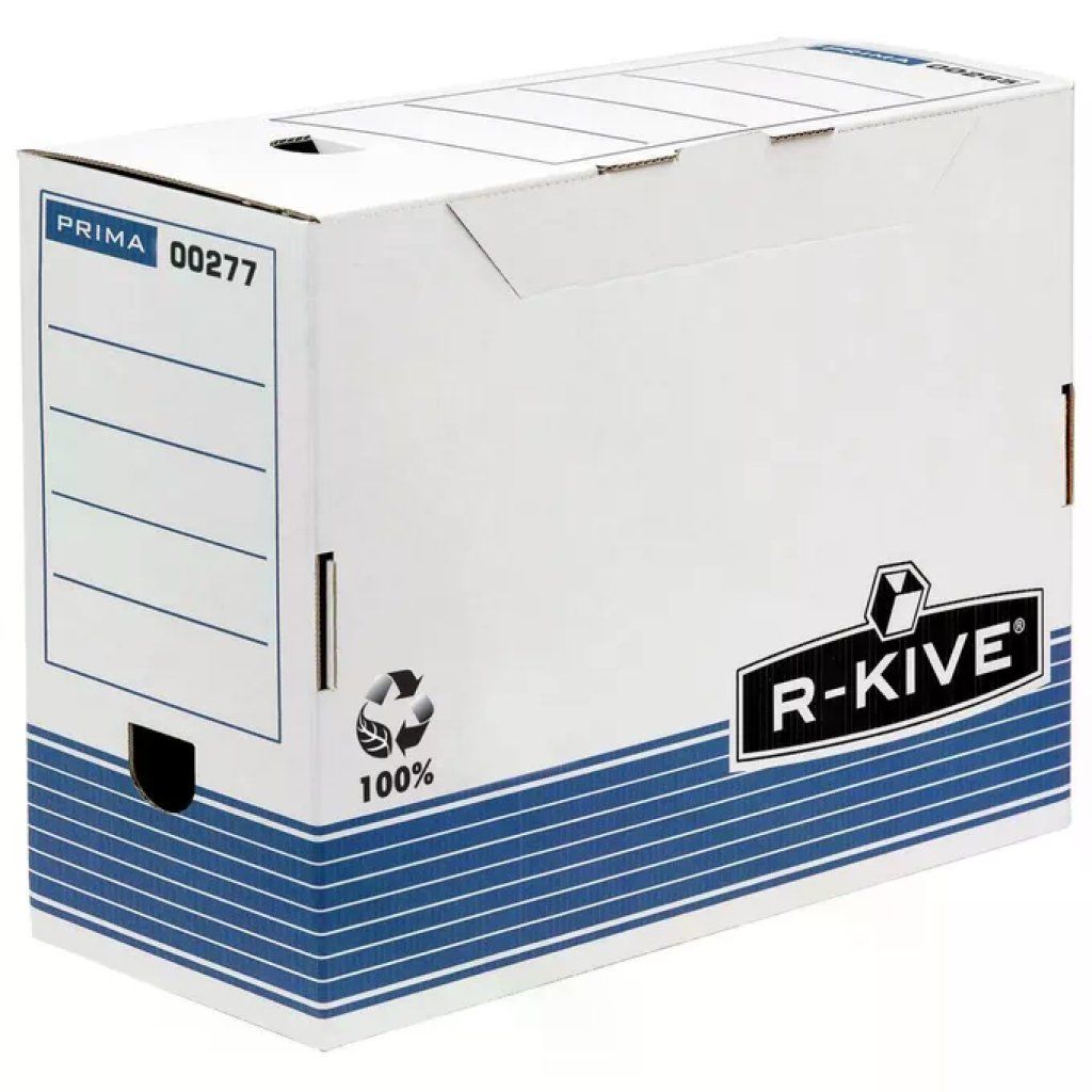 Fellowes R-Kive Scatola Archivio A4, Dorso 15 cm, Blu e Bianca, Confezione da 10 Fellowes R-Kive Scatola Archivio A4, Dorso 15 cm, Blu e Bianca, Confezione da 10