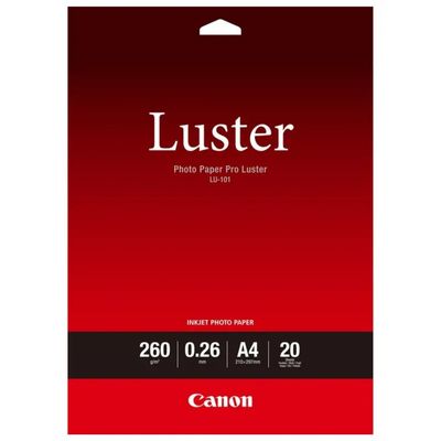 Canon Photo Paper Pro Luster LU-101, carta fotografica A4, 20 fogli