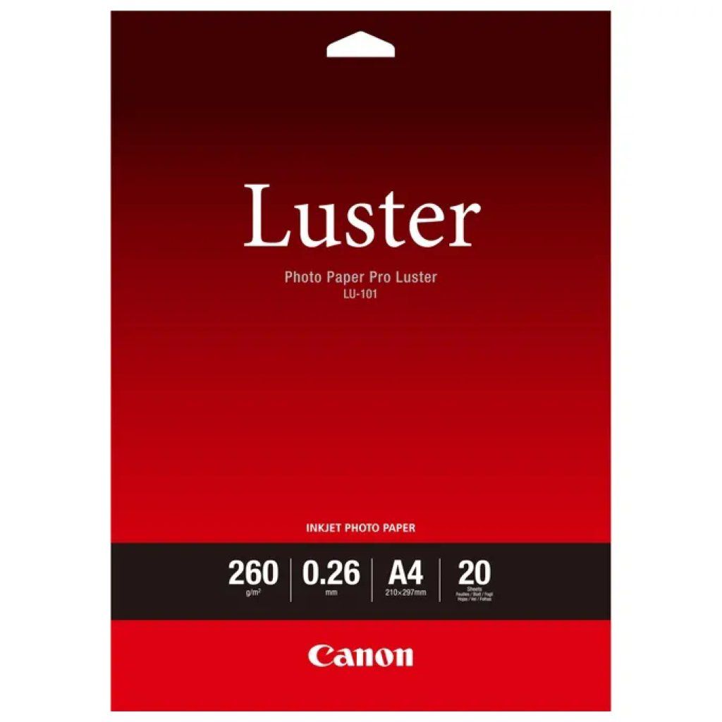 Canon Photo Paper Pro Luster LU-101 A4 – 20 fogli Canon Photo Paper Pro Luster LU-101 A4 – 20 fogli