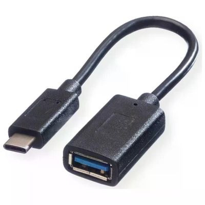 ROLINE VALUE 11999030 Cavo USB-C OTG a USB-A, 15 cm, Nero
