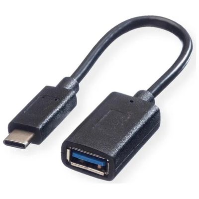 ROLINE VALUE 11999030 – Cavo USB-C OTG a USB-A, 15 cm, Nero