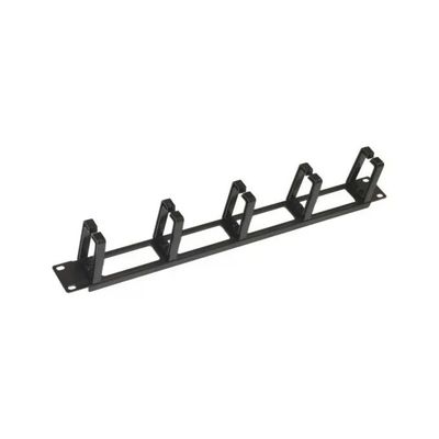 LINK L-Link LKORG1UN – Pannello Guidacavi Rack 19" 1U con 5 Anelli, Acciaio Nero
