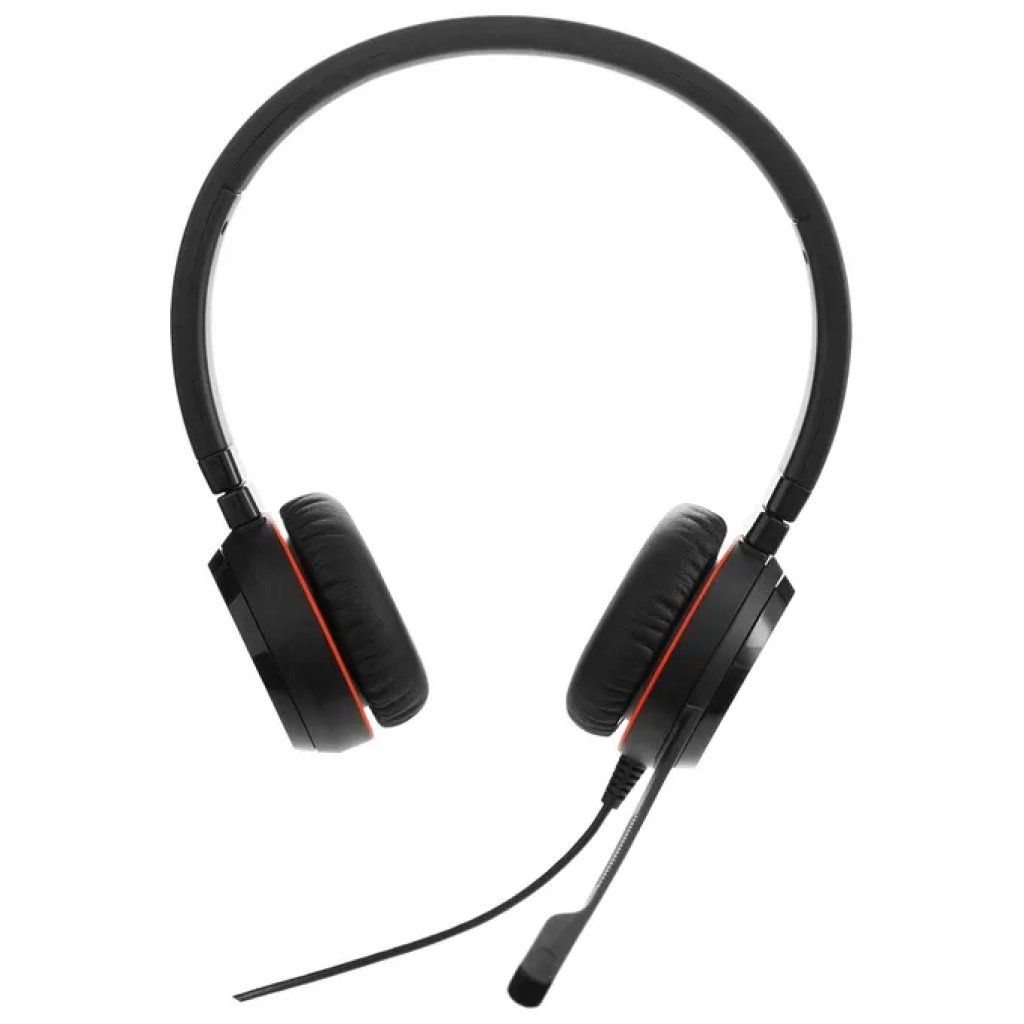 Jabra Evolve 30 II – Cuffie Stereo On-Ear con Microfono, Jack 3,5 mm, Nero