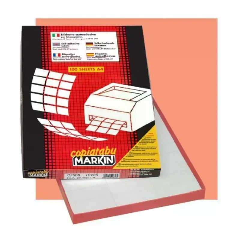 Markin 210C547 Etichette Adesive Bianche 105 x 25 mm, 2400 pezzi