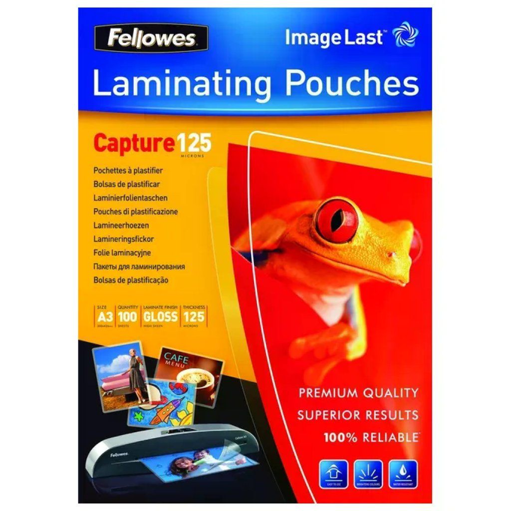 Fellowes ImageLast – Buste plastificatrici A3, 125 micron, 100 pezzi