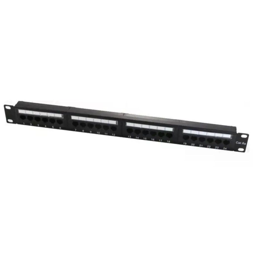 WP Europe Patch Panel 24 Porte RJ45 Cat.6A UTP 1U Nero