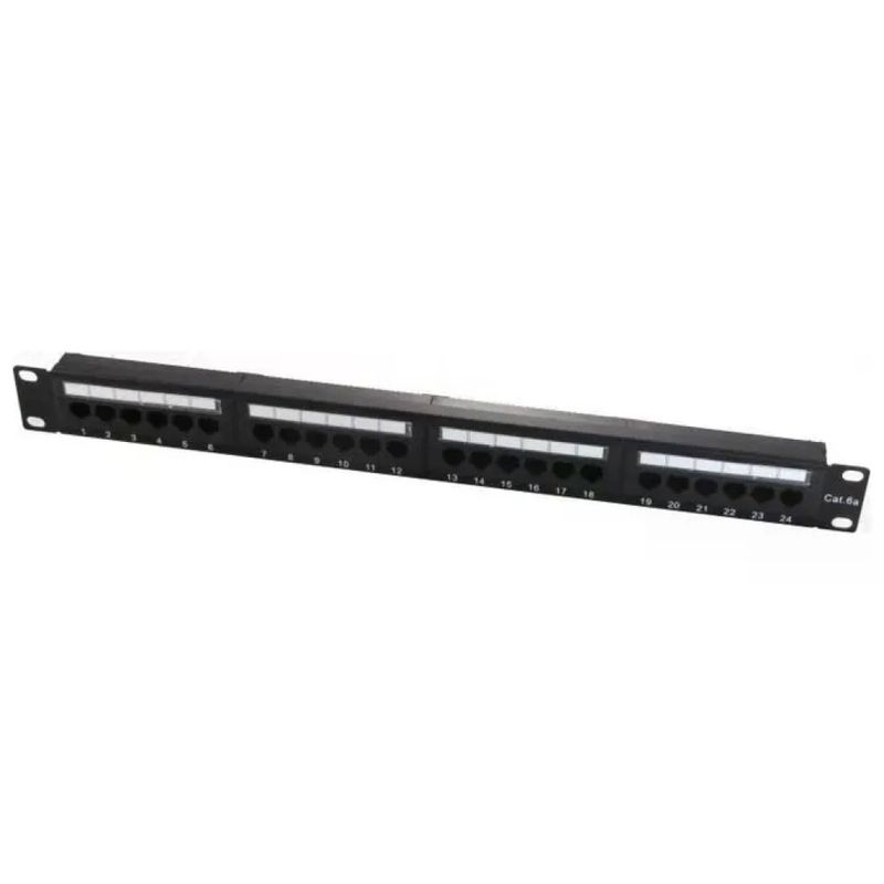 WP Europe Patch Panel 24 Porte RJ45 Cat.6A UTP 1U Nero WP Europe Patch Panel 24 Porte RJ45 Cat.6A UTP 1U Nero