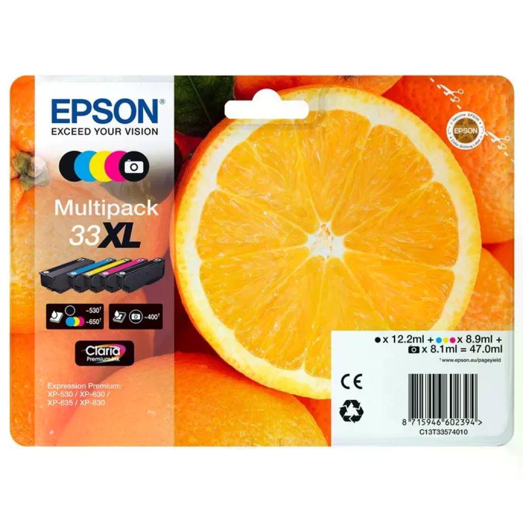 Epson Cartuccia Epson 33XL Giallo Originale, 8,9 ml