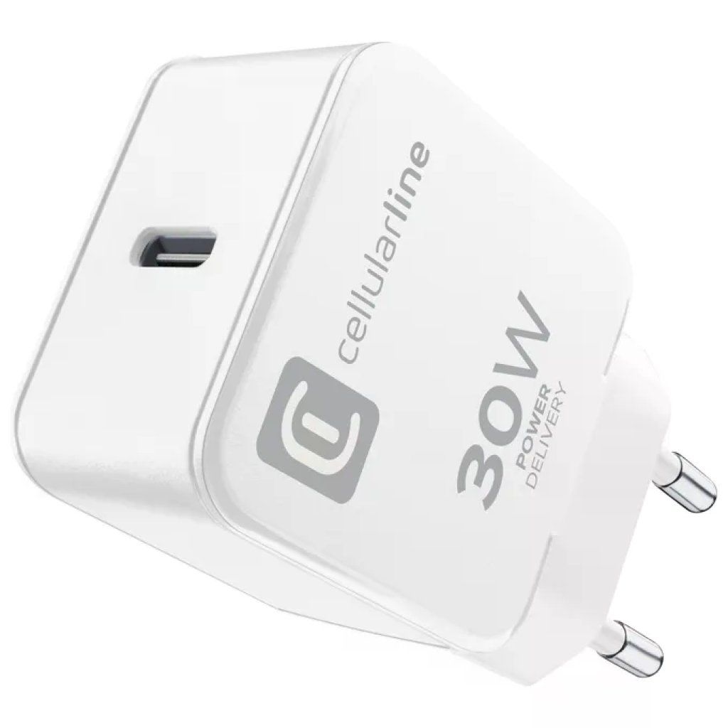 Cellularline Caricabatterie USB-C Fast Charge 30W Cellularline Caricabatterie USB-C Fast Charge 30W
