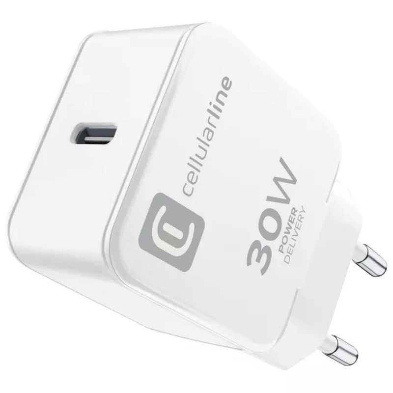 Cellularline Caricabatterie USB-C Fast Charge 30W Cellularline Caricabatterie USB-C Fast Charge 30W