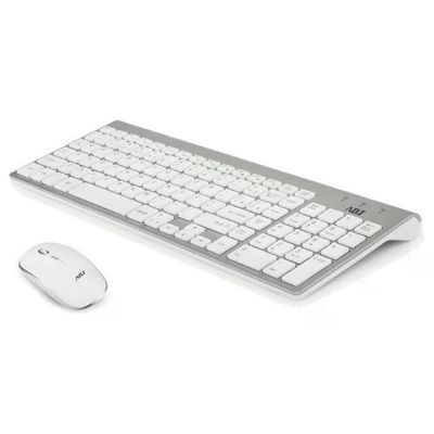 Adj Platinum KW10 Set Tastiera Multimediale e Mouse Wireless Layout Italiano QWERTY Senza Fili 102