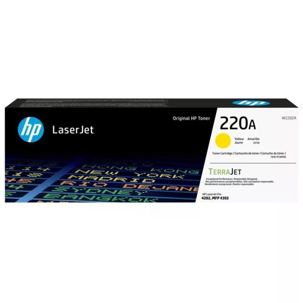 HP W2202A LaserJet 220A Toner Originale 1800 Pagine colore Giallo