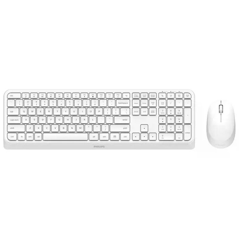 Philips 3000 SPT6307W/34 Kit Tastiera e Mouse Wireless QWERTY Inglese Bianco Philips 3000 SPT6307W/34 Kit Tastiera e Mouse Wireless QWERTY Inglese Bianco