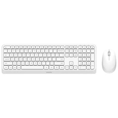 Philips SPT6307W/34 Kit Tastiera e Mouse Wireless, QWERTY Inglese, Bianco