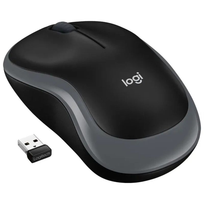 Logitech M185 Mouse Wireless Ottico 2,4 GHz, 1000 DPI, Grigio