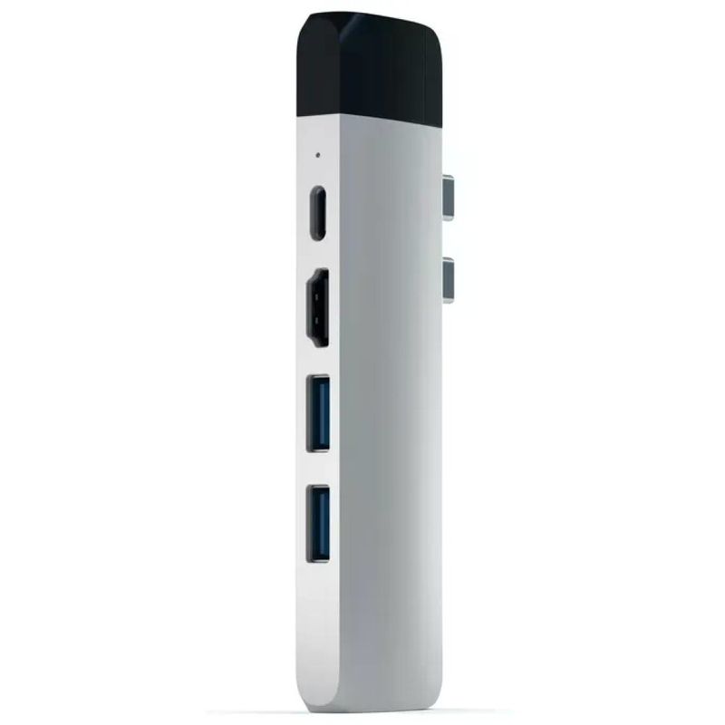Satechi Pro Hub USB-C Multiporta con Ethernet, HDMI 4K e PD 87W – Argento