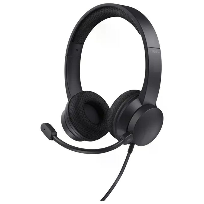 Trust HS-260 Cuffie On-Ear USB con Microfono ENC, Nero